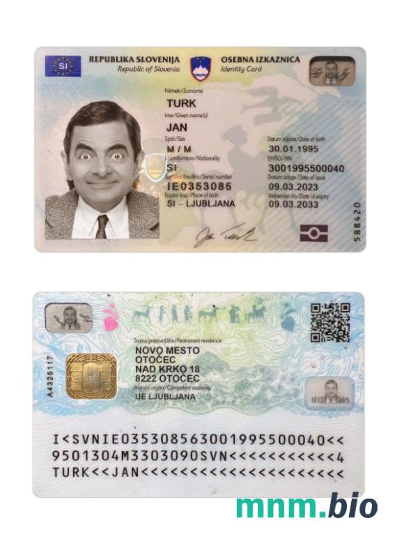 Karta identyfikacyjna Słowenii 2023-obecnie
